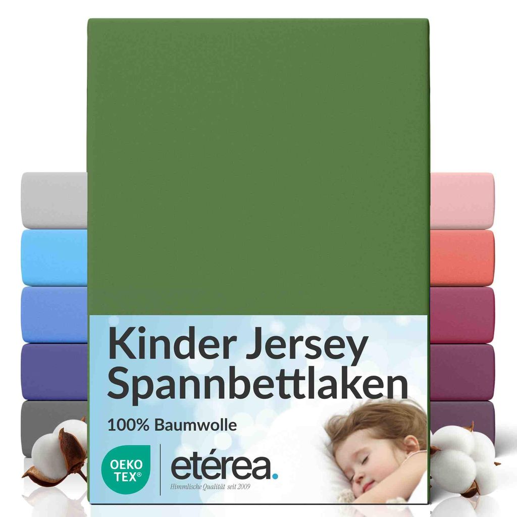 Jersey Spannbettlaken 80x160 - 80x180 cm, 100% Baumwolle Produktbild 