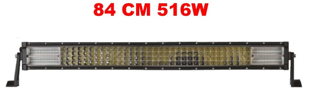 Barre LED 84cm 516W Idéale pour 4x4 Off-Road et Éclairage de Chantier