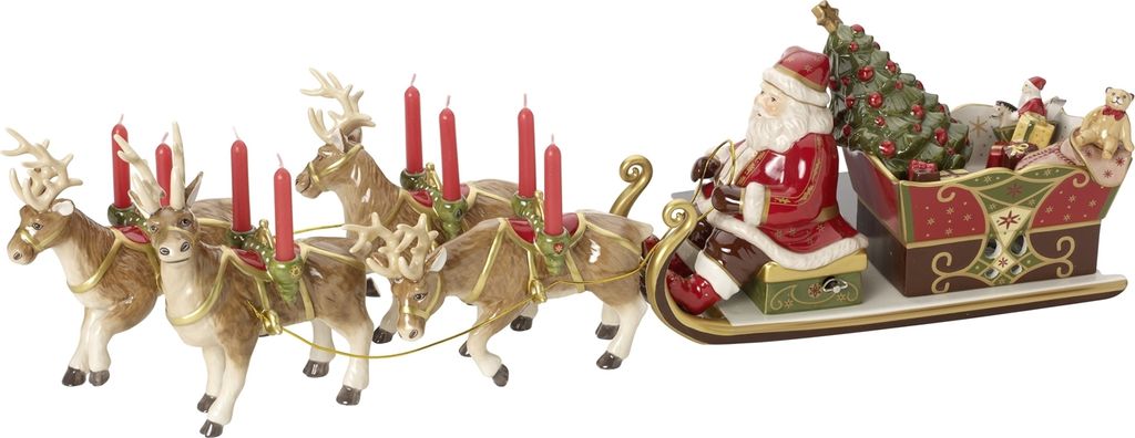 Vianočná dekorácia Santa na saniach, kolekcia Vianočné Obrázok produktu 