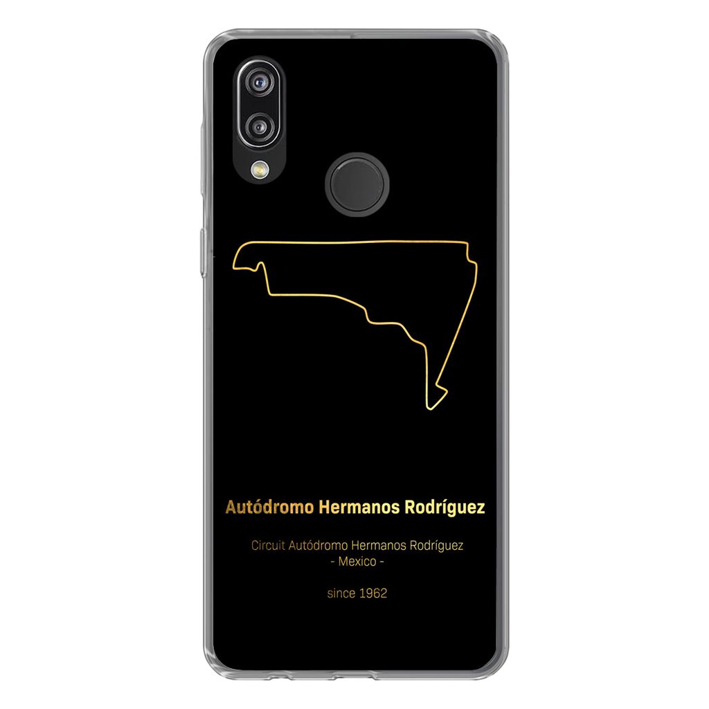 MuchoWow Handyhülle Schutzhülle Hülle für Huawei P20 Lite (2020) Mexiko - Formel 1 - Rennstrecke Silikon Softcase Handy Hülle - Kartenhalter