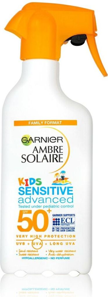 GARNIER - Ambre Solaire Kids Sensitive Advanced Spray SPF 50 - Sonnenschutz für den Körper 270ml