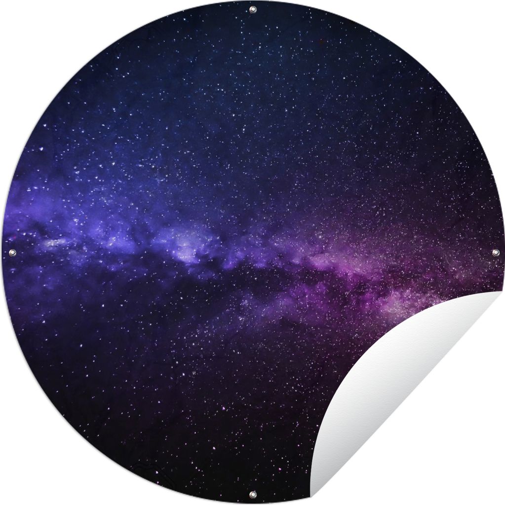 MuchoWow® Gartenposter Outdoor-Poster Rund Sternenhimmel - Produktbild 