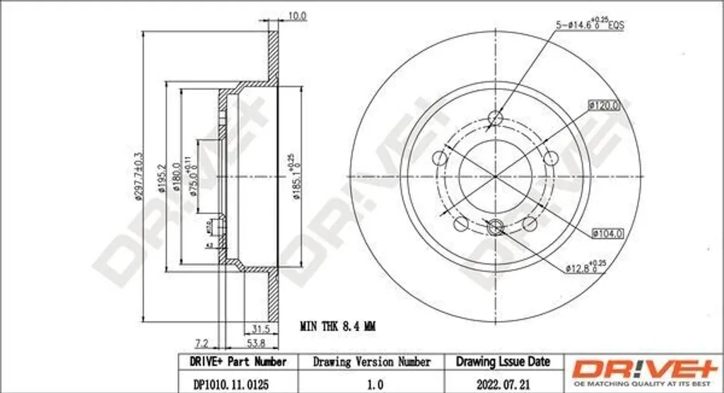 Disque de frein arrière BMW E39 pour un freinage sûr et stable - Dr!ve+