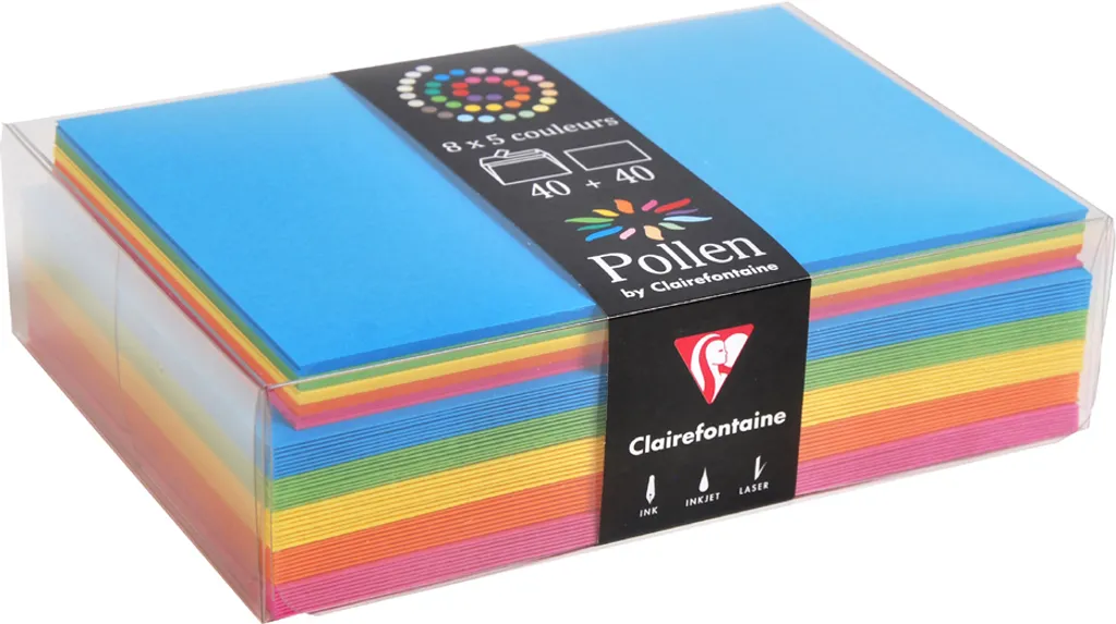 Pollen by Clairefontaine 20811C Jeu de cartes assortiment été 120g