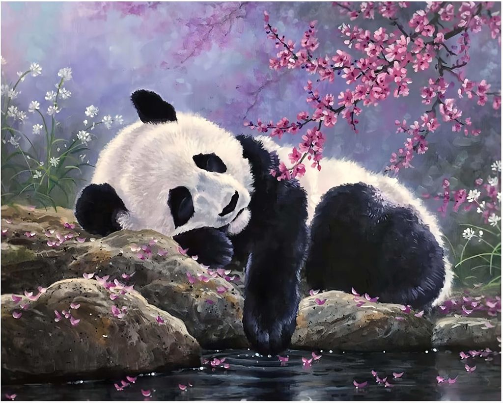 Rötting Design BASTELIDEE 5d Diamond Painting Set DIY Motiv schlafender Panda