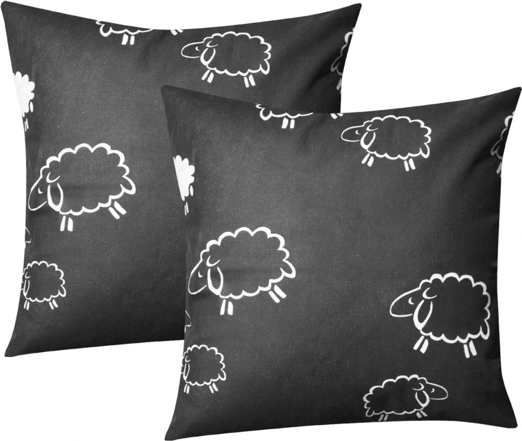 Baumwoll Renforcé Kissenbezug - 2er Set in 40x40cm - Schafe Produktbild 
