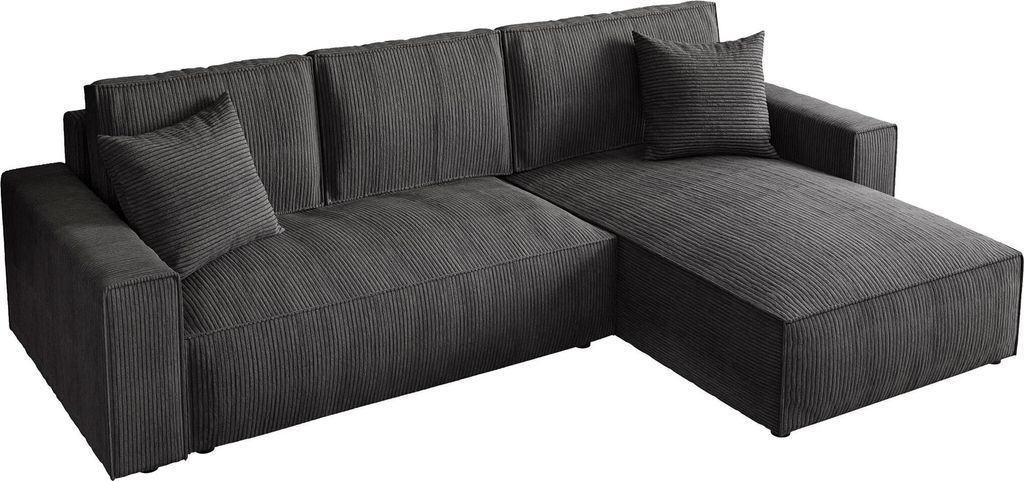 Ecksofa Parys L-form Polsterecke mit Cord-Bezug mit Produktbild 2