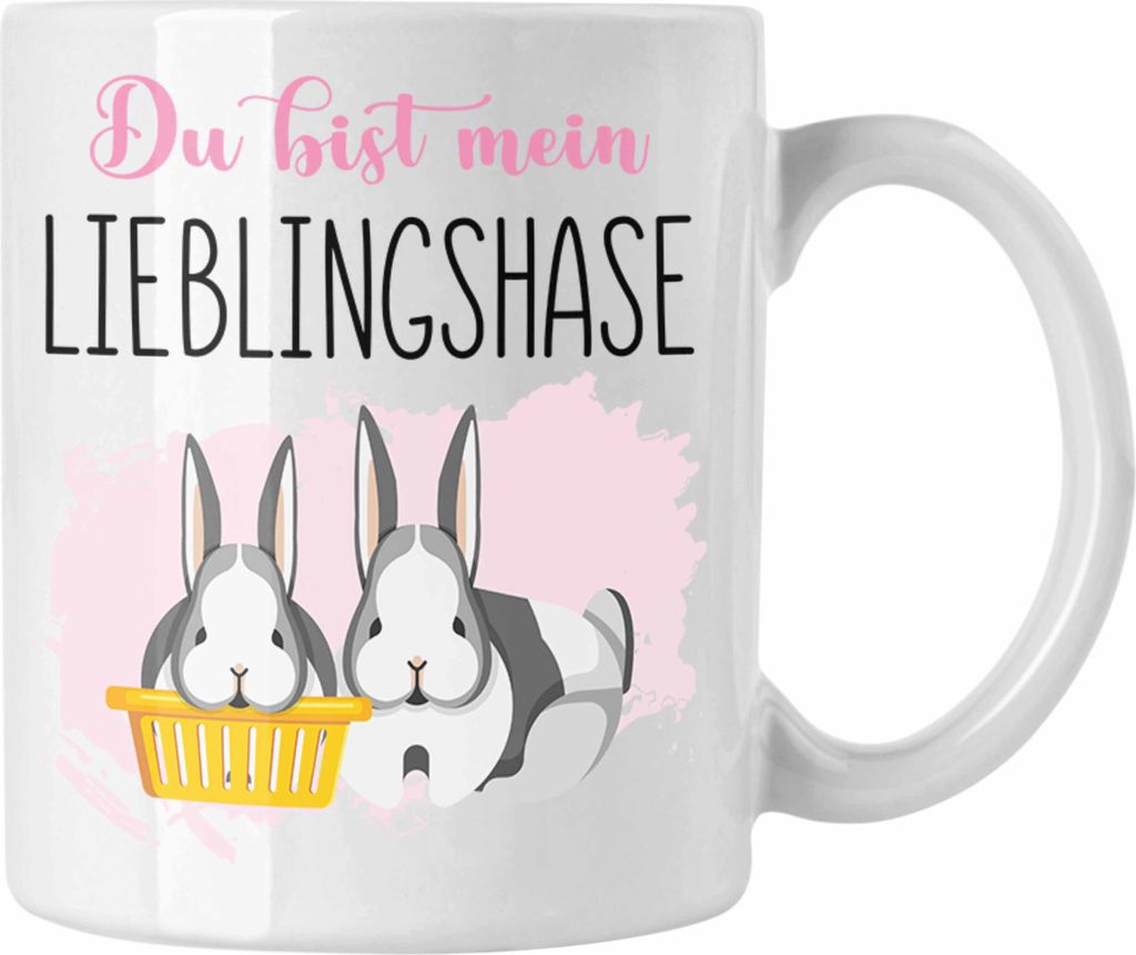 Trendation - Lieblingshase Geschenk Tasse Liebste Person Beste Freundin Bester Freund Geschenk (Weiß)