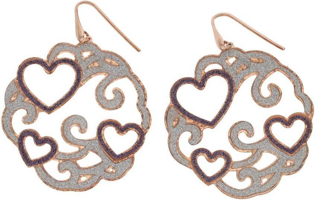 JuwelmaLux Herz Ohrhänger 925 Sterling Silber Rosé vergoldet JL47-06-0027
