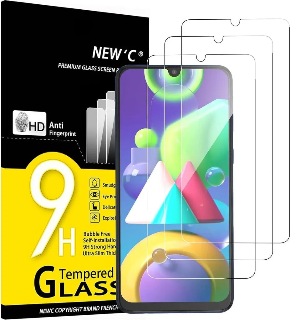 Protection Samsung Galaxy M31 M21 - Verre Trempé Anti-Rayure Pack de 3x