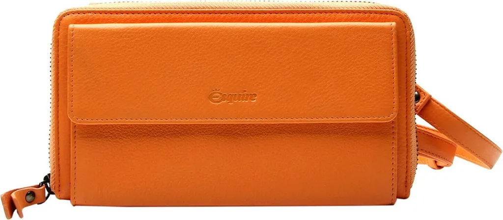 Mini Borsa Cellulare Esquire Pelle Peru Orange - Trendy Wallet