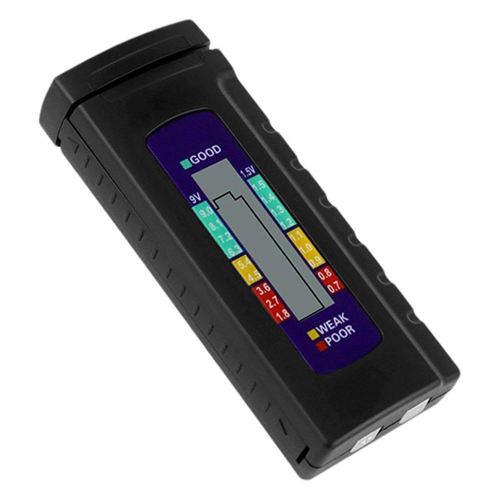 Universal Batterie Tester mit LCD-Display, digitaler Batterietester für Haushalt & Werkstatt, geeignet für AAA, AA, C, D, 9V & 1,5V Knopfzellen