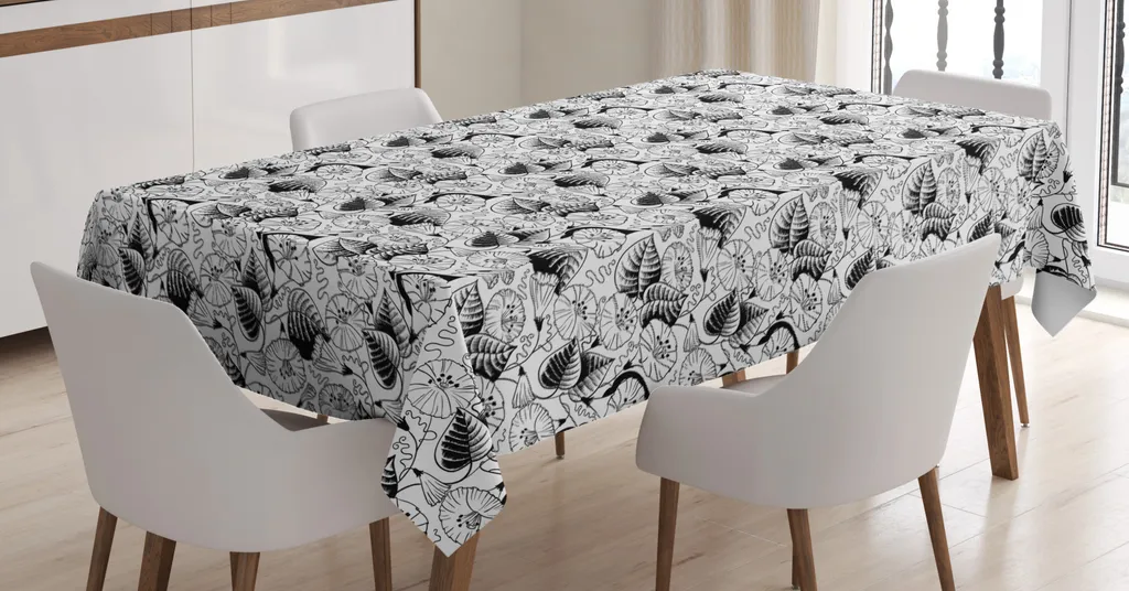 Tovaglia Botanica ABAKUHAUS 140x200 Grigio Antracite: Stile e Praticità