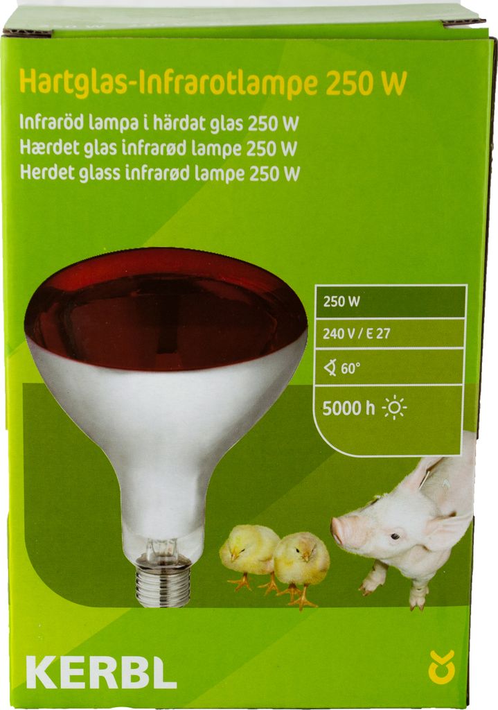 Infrarotlampe 250W Hartglas, rot Produktbild 4