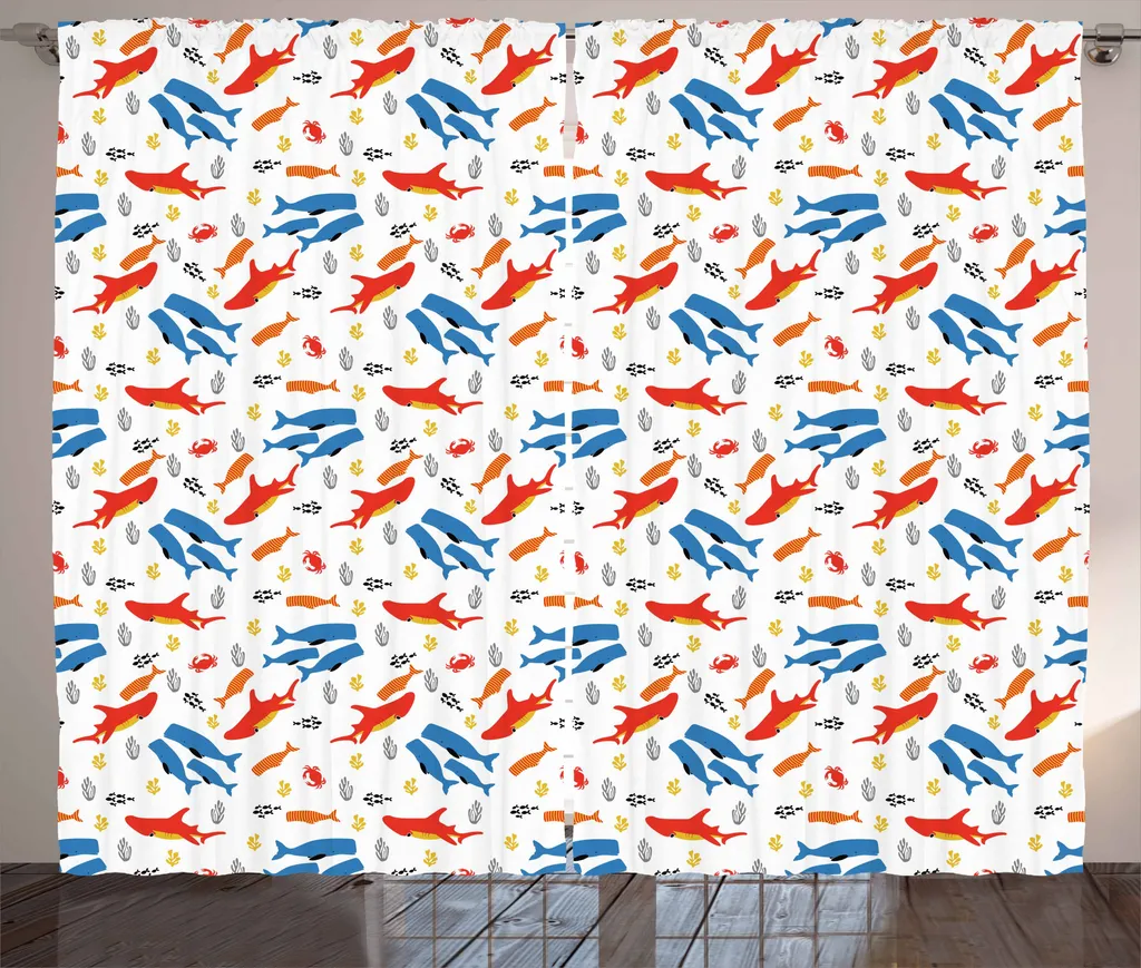 Set 2 Tende ABAKUHAUS 280x175 cm Nautico - Lavabile e Facile Montaggio