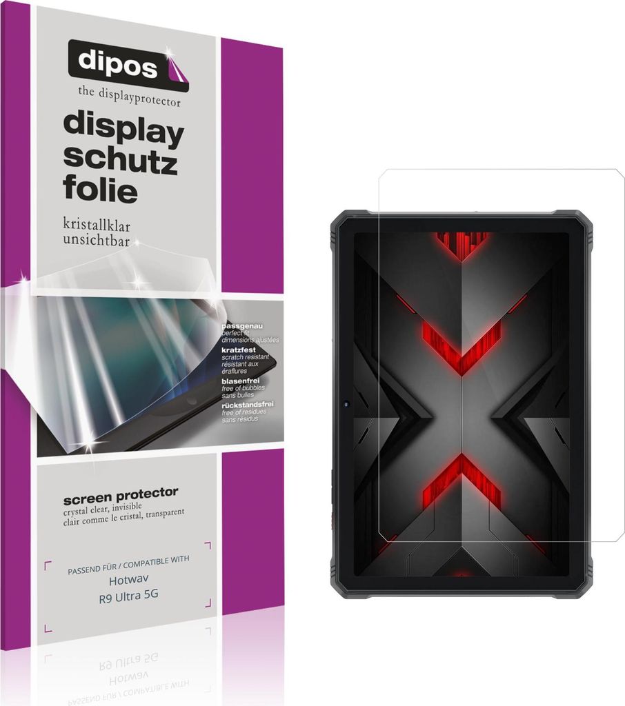 2x Schutzfolie für Hotwav R9 Ultra 5G klar Displayschutzfolie Folie Display Schutz dipos