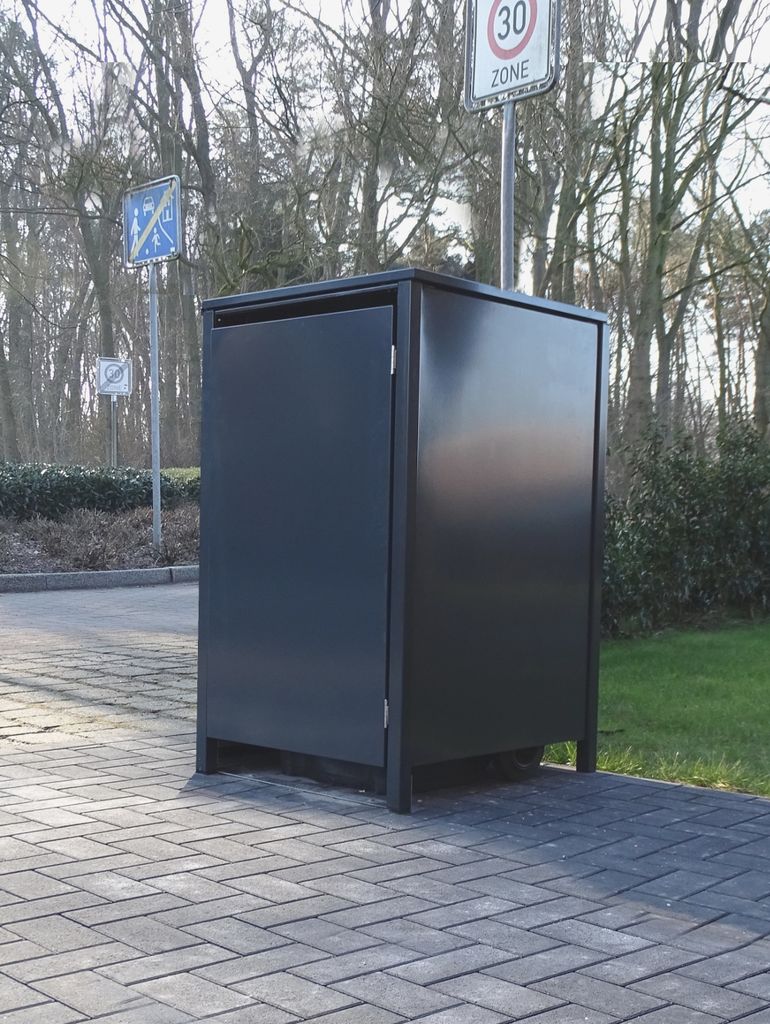 1 Mülltonnenbox o.Stanzung Anthrazit komplett RAL 7016 für 240Liter Mülltonnen