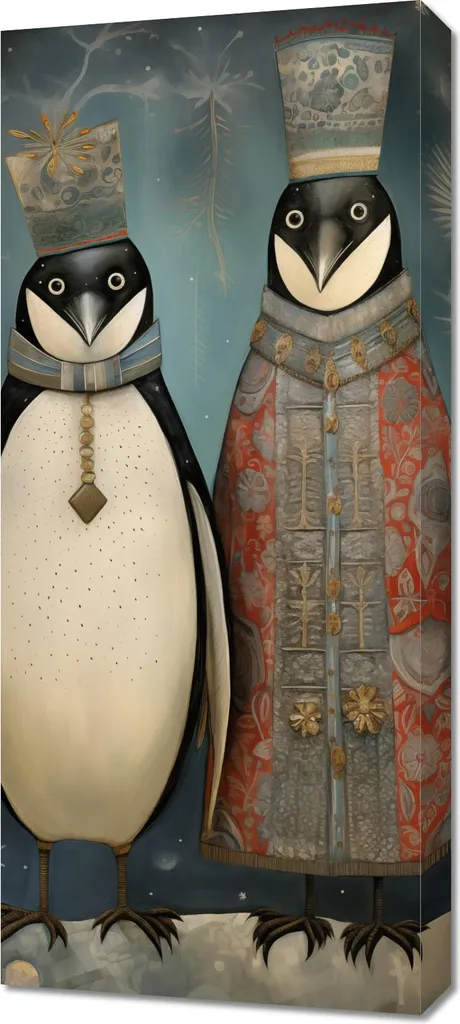 Offerta Quadro 40x90 Pinguini Reali - Alta Qualità Prezzo Outlet