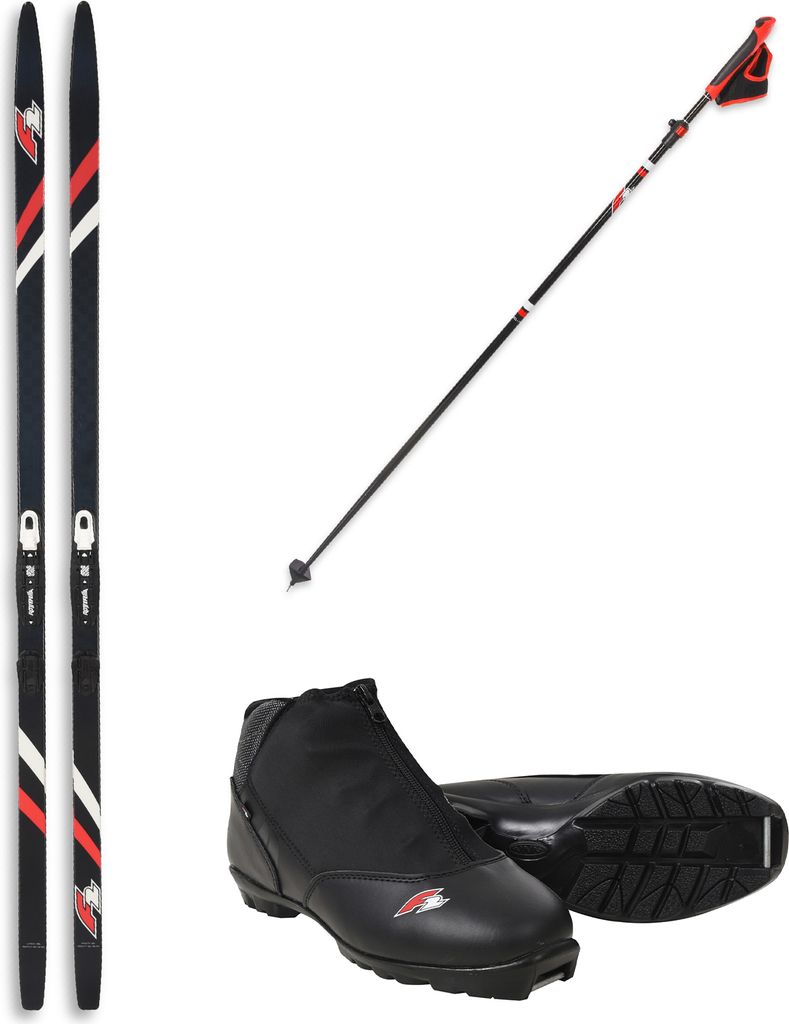 F2 Set Ski Ride Pro CC 200cm |Langlaufschuh Ride CC Gr. 42 |Skistock 120-170cm
