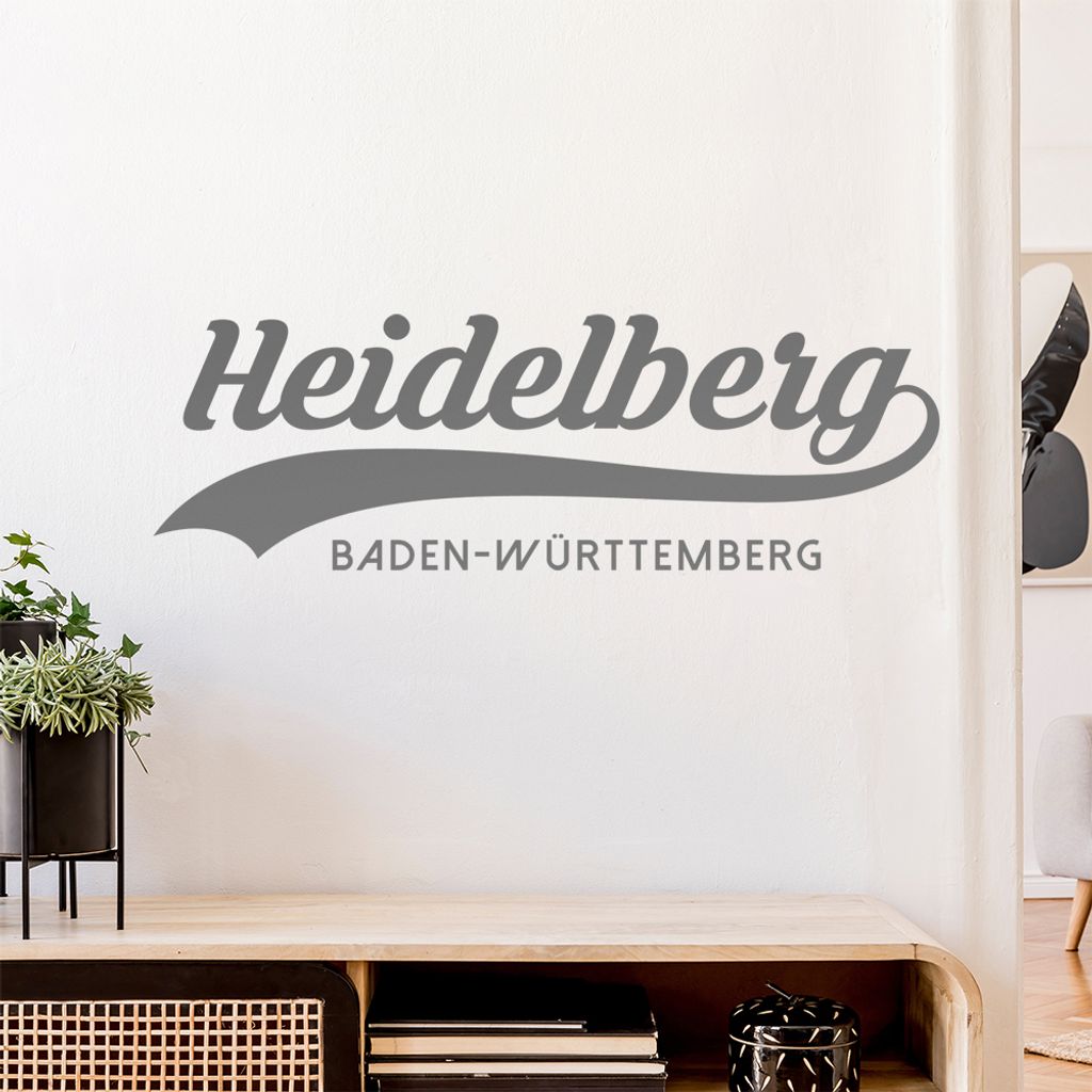 Heidelberg Baden-Württemberg Wandtattoo Wandaufkleber Wall Sticker - Dekoration, Küche, Wohnzimmer, Schlafzimmer, Badezimmer
