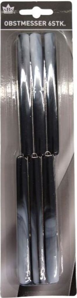 SBS Messer 6er Set / Obstmesser / Gemüsemesser / Schälmesser / Rostfreie Edelstahl Klinge / mit Kunststoffgriff / Das Allzweckmesser für jede Au...
