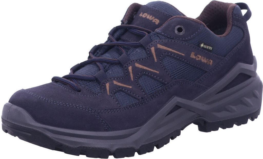 Lowa Herren Trekking Schuhe SIRKOS EVO GTX LO Navy Braun