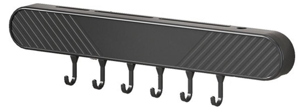 Wandmontierter Messerhalter mit Haken, bohrfrei, selbstklebend, Küchenutensilien-Aufbewahrungsregal, platzsparender Werkzeugorganizer