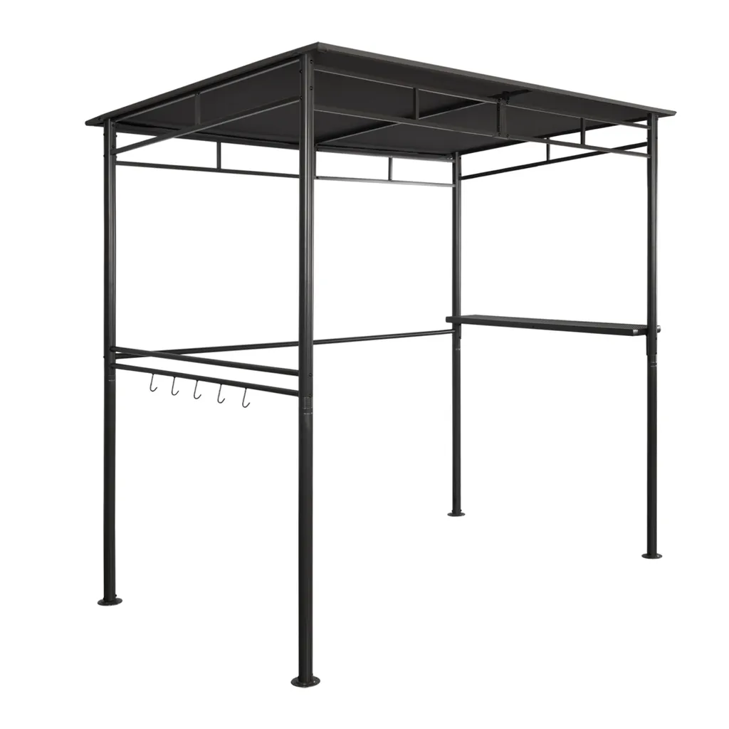 Pavillon de barbecue Angel Living tonnelle de jardin en acier anthracite
