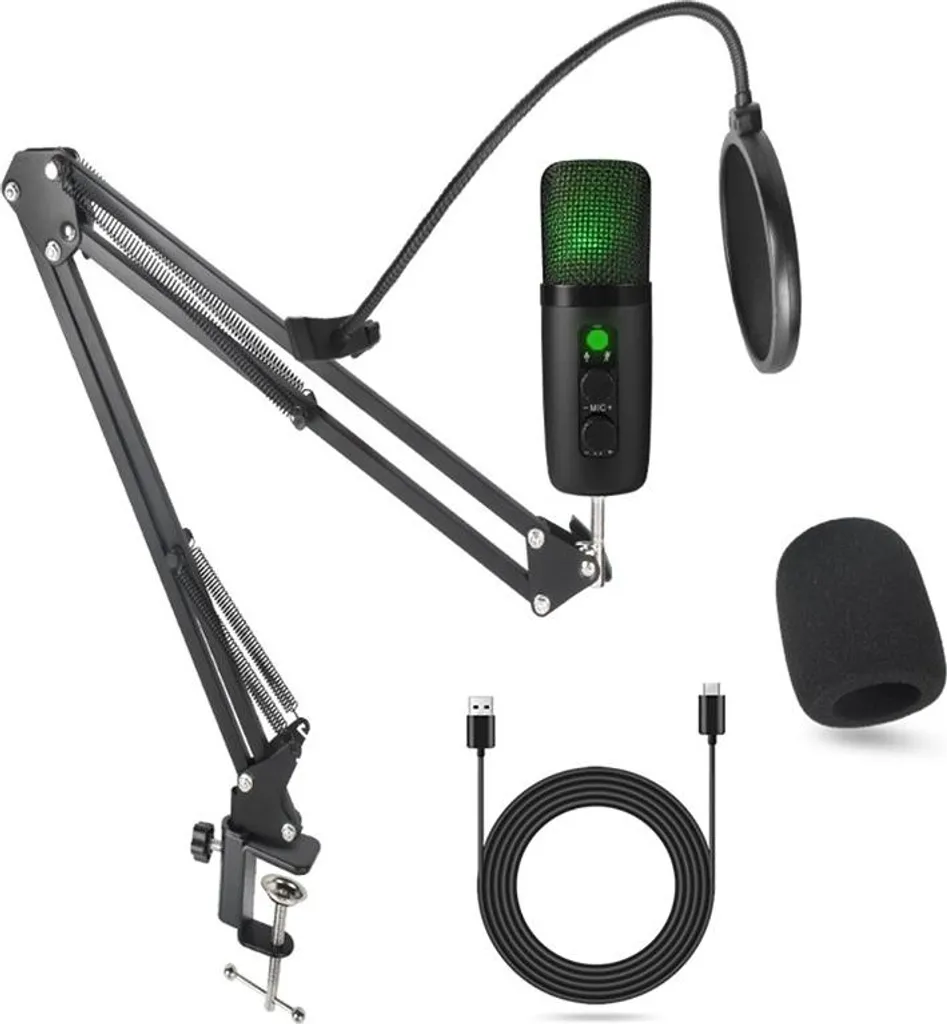 Microphone Streaming USB RGB INF - Kit Idéal pour Direct et Podcast