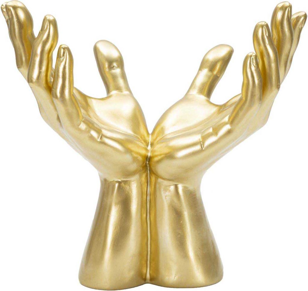 Mauro Ferretti Handskulptur Peace Hands 25x15x24 cm gold