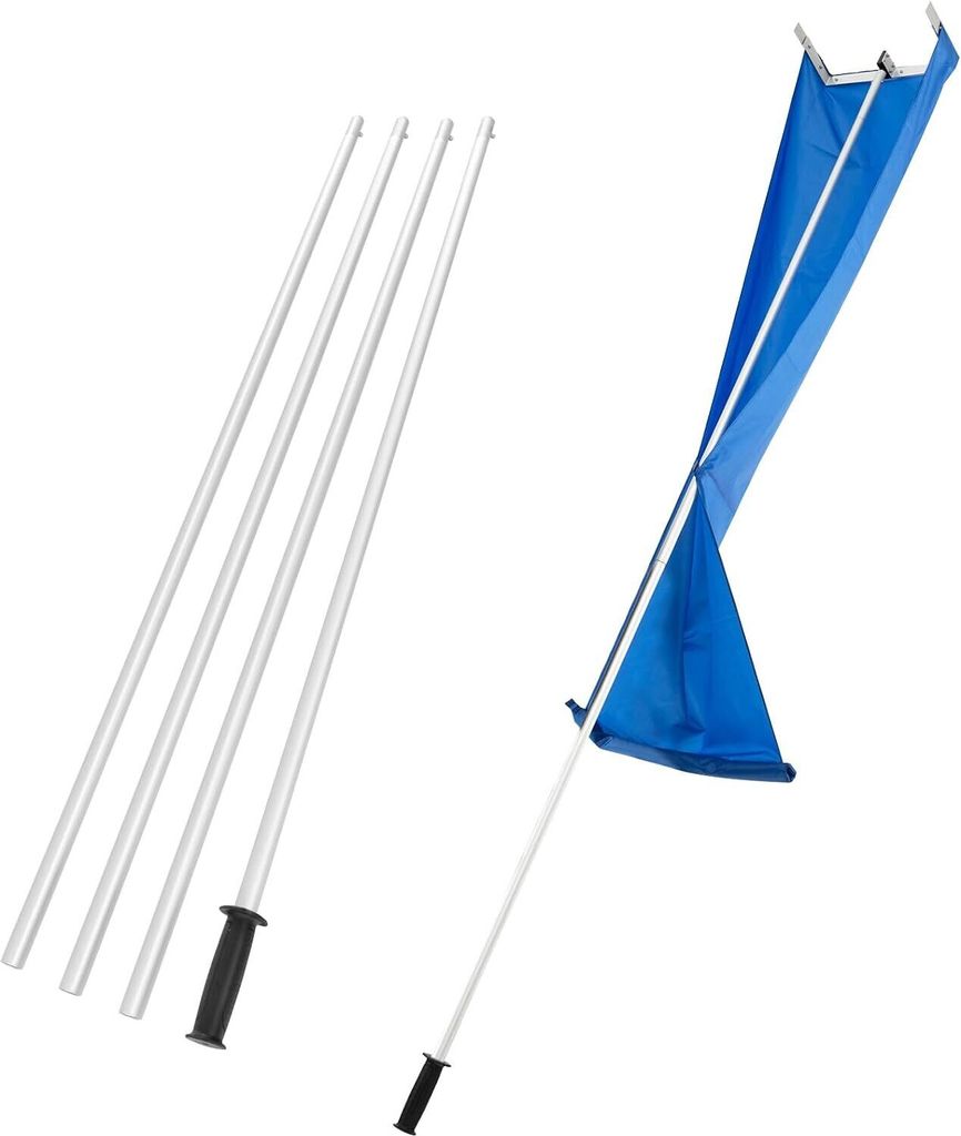GOPLUS Schnee Dachrechen, 122-574 cm Einstellbereich, Schneeschieber mit ausziehbare Aluminiumrohre, Oxford-Gewebe & Griff, Schneeräumer Dachräumer