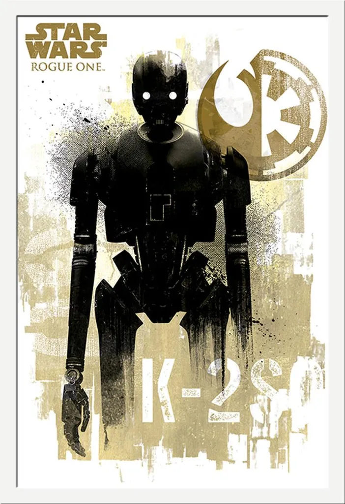 Regalo Star Wars: Poster Incorniciato K-2SO Shinsuke Bianco Maxi