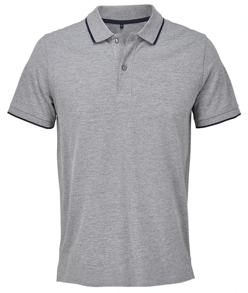 SOLS - "Palermo" Poloshirt für Herren/Damen Uni PC8015 (3XL) (Grau meliert/Dunkelblau)