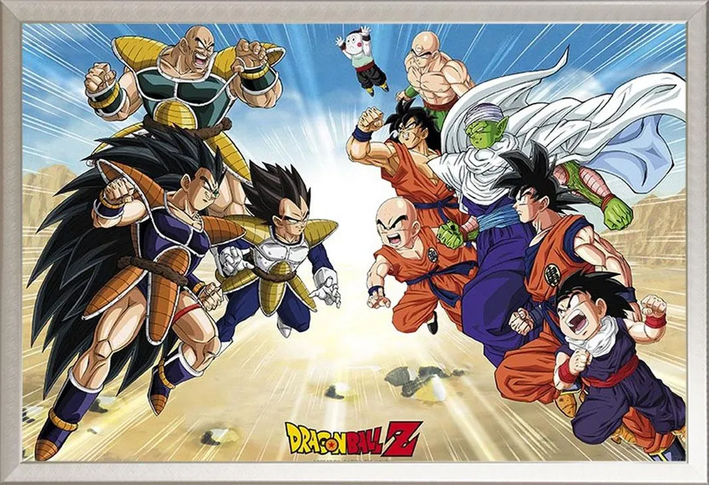 Idea Regalo Dragon Ball: Poster Saiyan Arc Cornice Shinsuke Alluminio