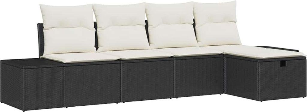 "2026 MODERNE" Sofa Set mit Kissen 5 pcs Poly-Rattan - 55x55x69cm - Gartensofas NeuMöbel624291