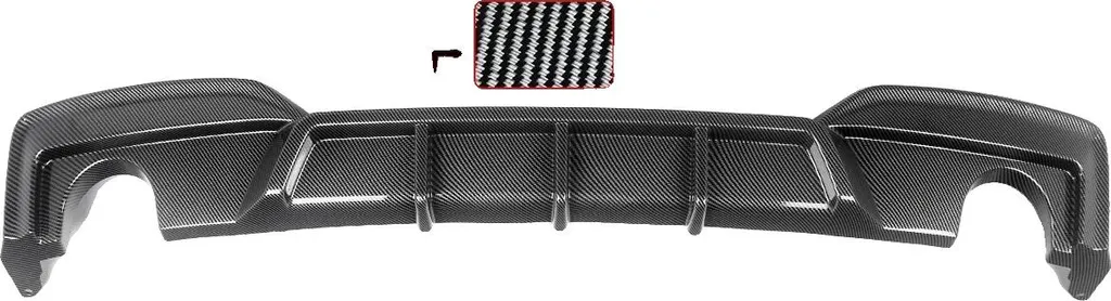 Diffuseur arrière look carbone haute résistance remplacement direct A