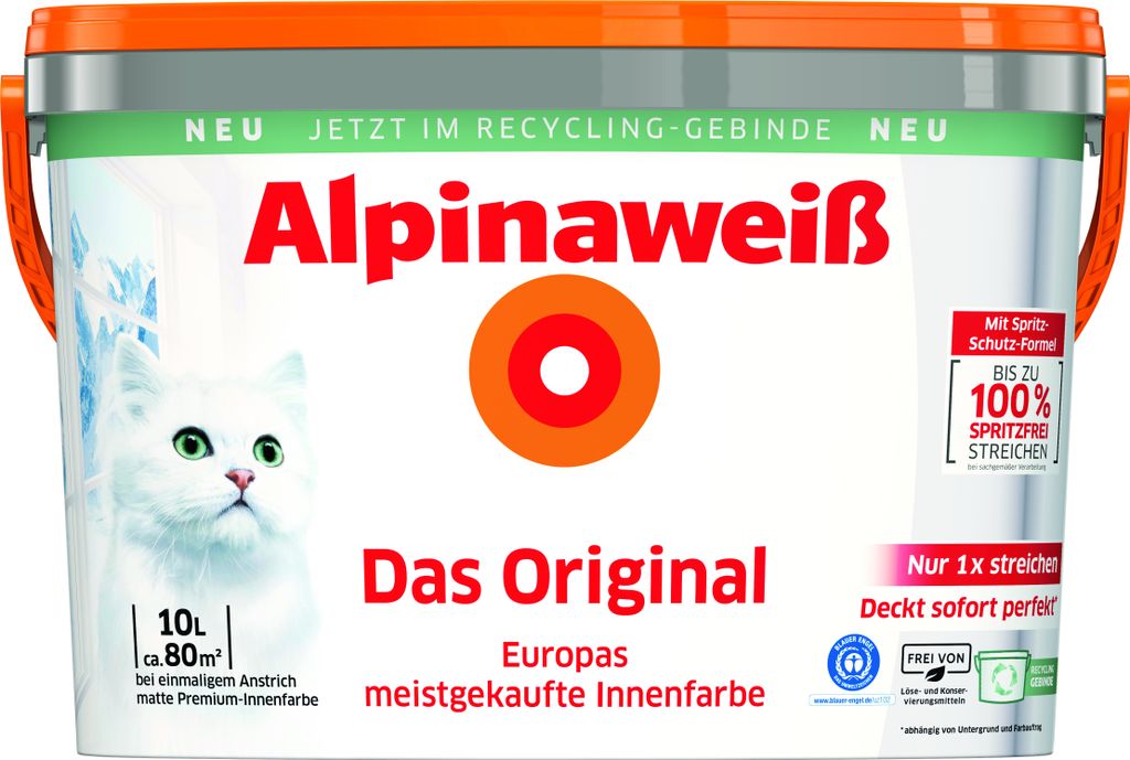 Alpinaweiß Das Original 10 L weiß matt Produktbild 1