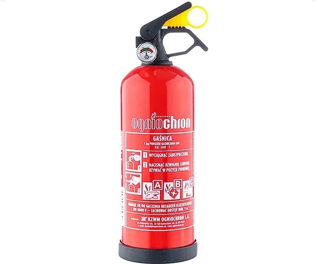 Ogniochron Estintore Nautico 1kg ABC OG60179 con Staffa e Manometro