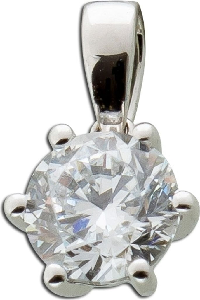 Solitär Anhänger 0,50ct Weißgold 585 14K Lab Grown Diamond