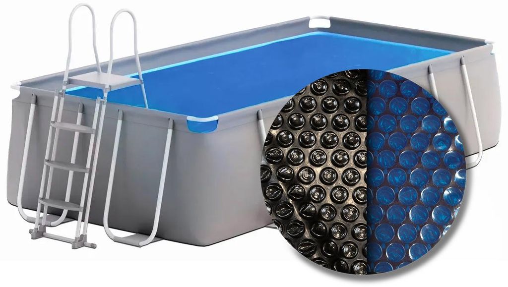 W'eau Pool Solarplane Rechteckig 300 x 175 cm Schwarz Blau