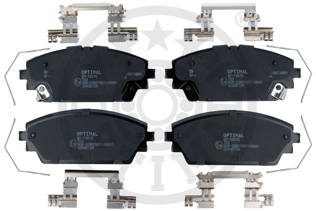 OPTIMAL Bremsbeläge Satz Vorne Bremsklötze für MAZDA 3 Schrägheck (BP) BP-13015