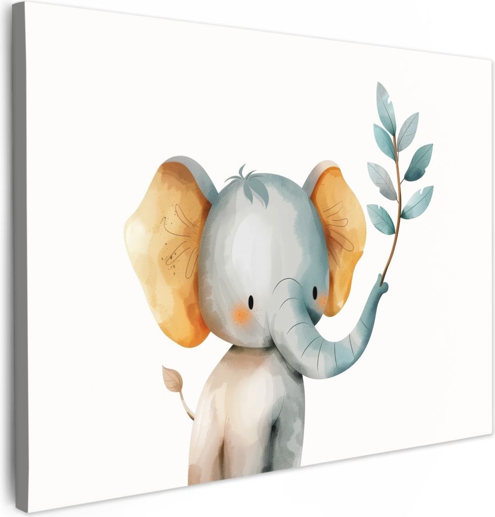 Wanddeko 40x30 cm - Kinder - Elefant, Deko, Deko Wohnzimmer, Bilder, Wanddeko