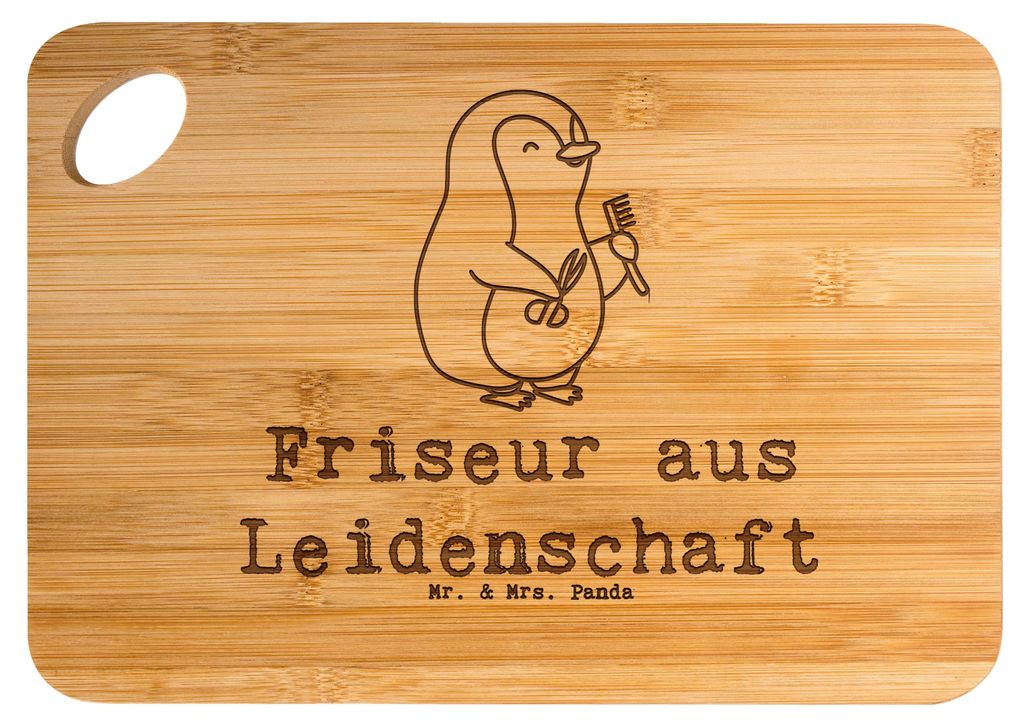 Mr. & Mrs. Panda Schneidebrett Friseur Leidenschaft - Transparent - Geschenk, Friseursalon, Hackbrett, Frisör, Spruch, Barbier, Brett, schneidbret...