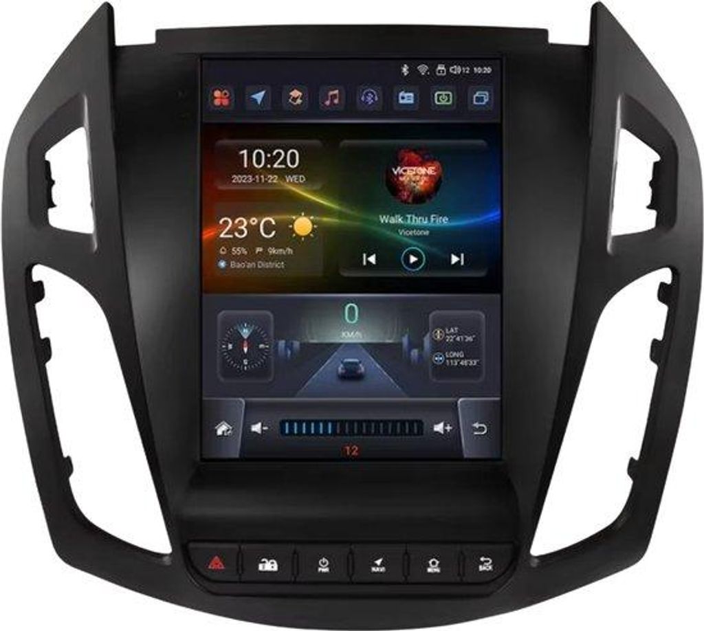 Autoradio mit Bluetooth und CarPlay für Ford Transit Tourneo Connect (2013–2018) – Kompatibel mit Apple und Android – Stereoanlage – Navig...