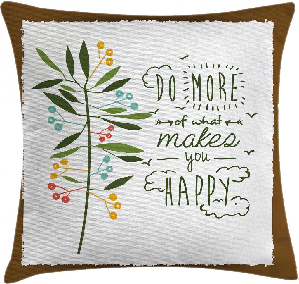 ABAKUHAUS Zitate Kissenbezug, Achtsamkeit Fliegende Vögel, Waschbar mit Reißverschluss Kissenhülle mit Farbfesten Klaren Farben Beidseitiger Dru...