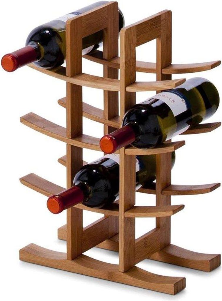 Wijnrek aus Bambus - 29x16x42 cm - natürliche Optik