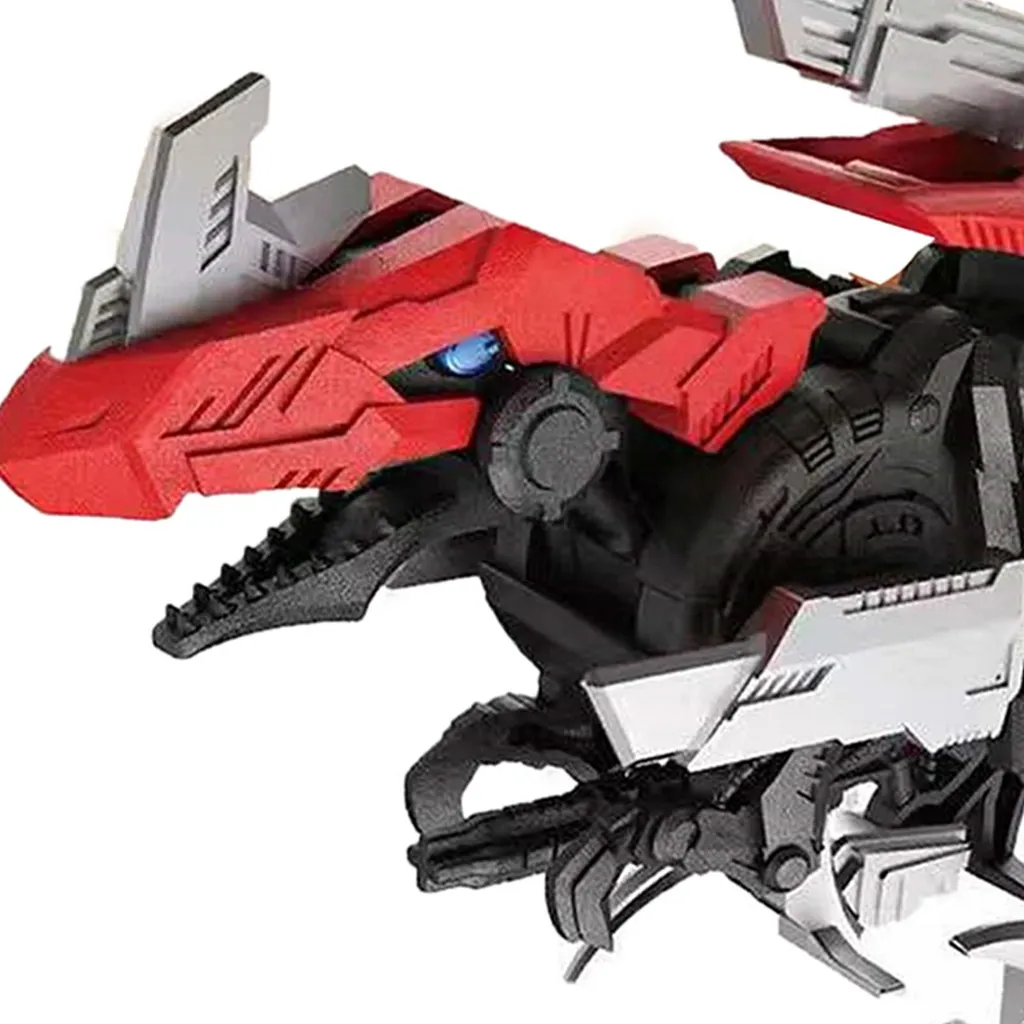Dinosaure à assembler rouge articulé pour enfant avec tournevis inclus