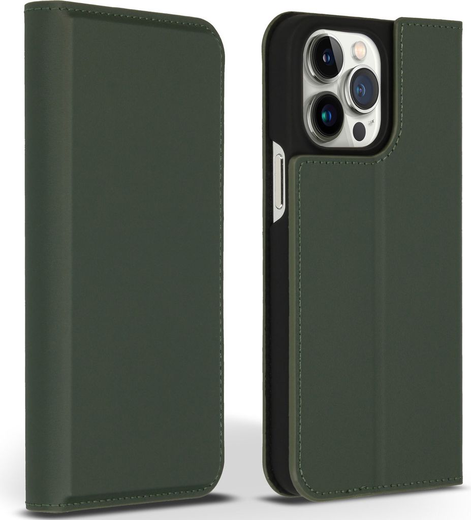 Accezz Premium Leather Slim Klapphülle iPhone 14 Pro Max - Grün