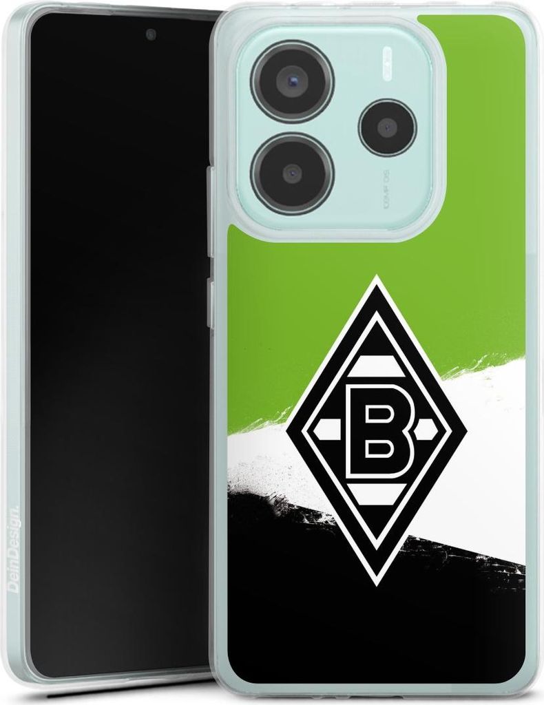 DeinDesign Handyhülle für Xiaomi Redmi Note 14 5G Silikon Hülle Case Smartphone Schutzhülle Borussia Mönchengladbach Offizielles Lizenzprodukt...