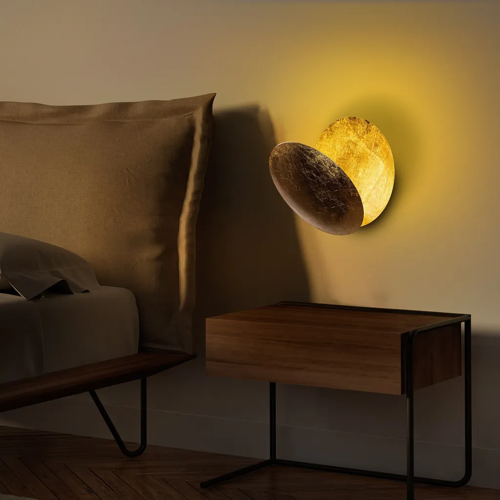 Opviq Yosma-13640 Lampe Murale en Or Élégante 25 x 16 x 25 cm Chic